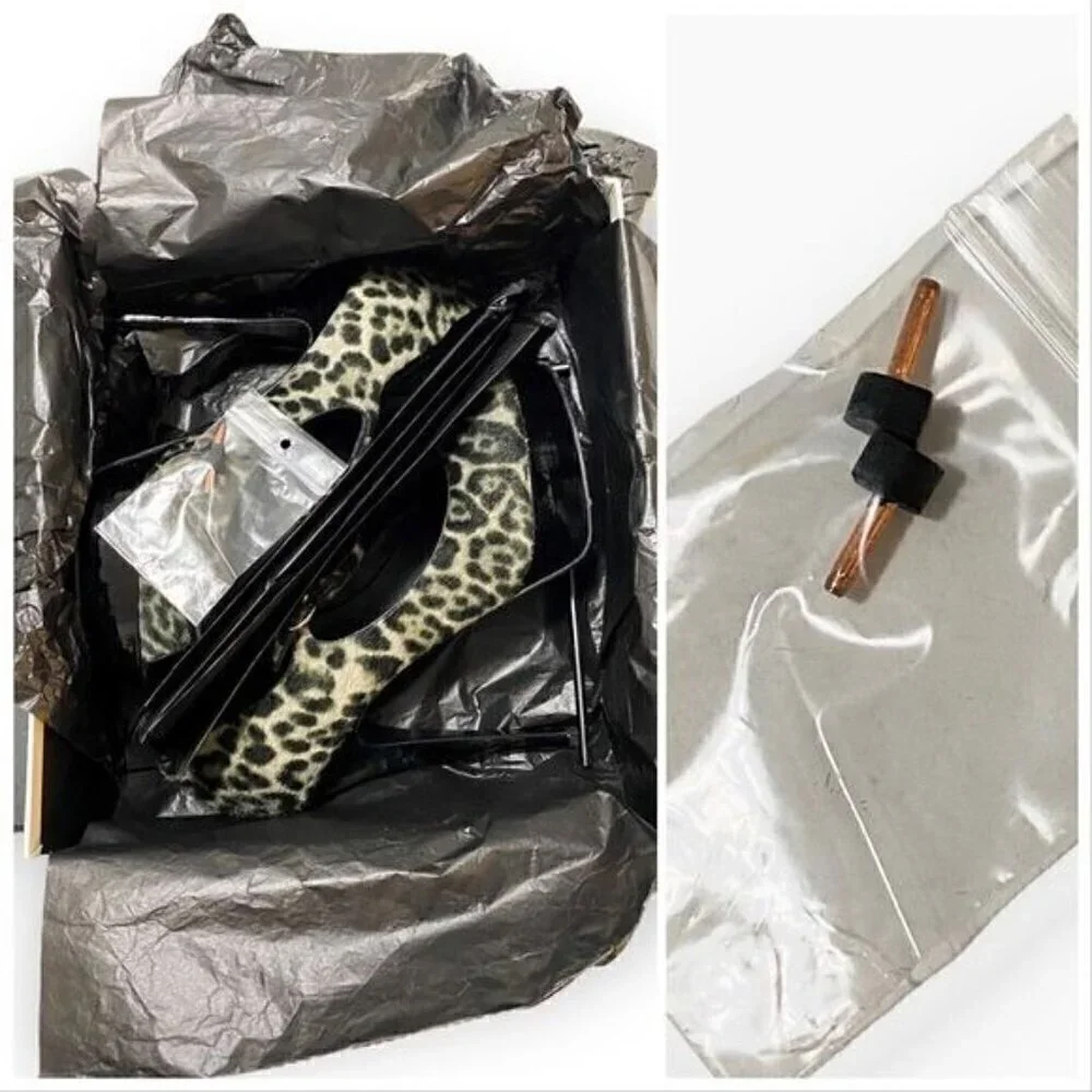 YSL Yves Saint Laurent Tribute Too 105 Mary Jane Peep Toe Pumps, Pony Leopard